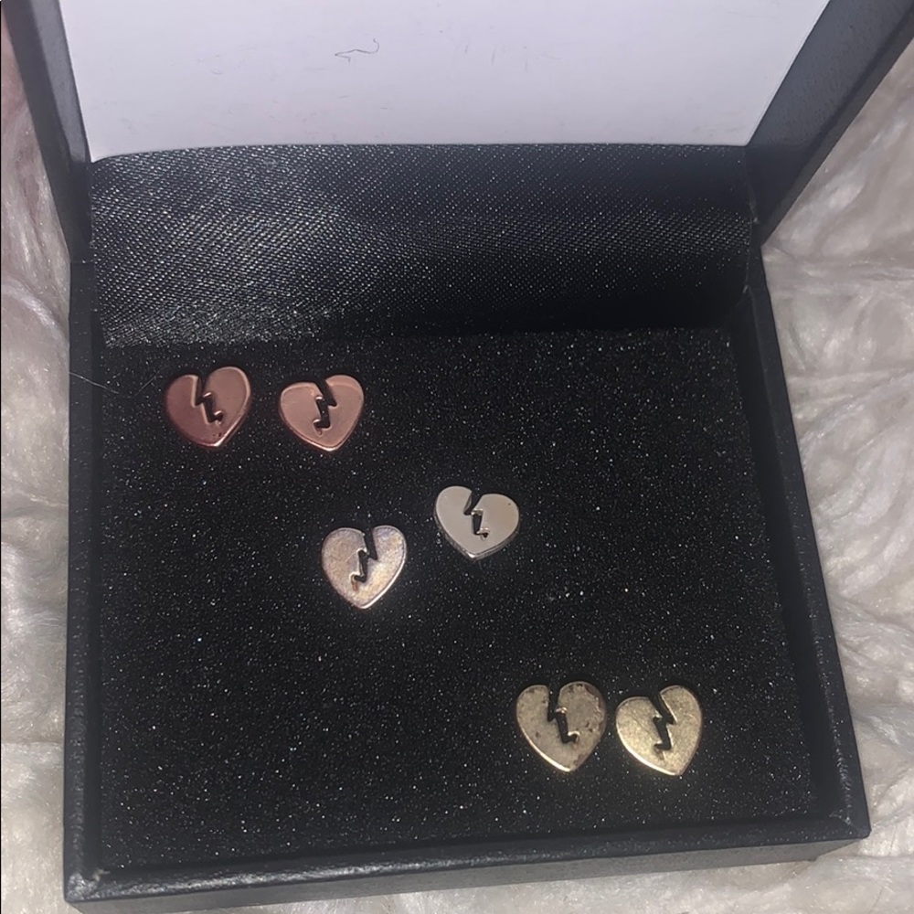 never worn broken heart earrings